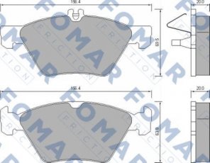 Купить FO 639081 Fomar Тормозные колодки передние ЦЛ Класс СЛК (2.0, 2.3, 3.2) 