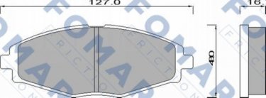 Купити FO 642281 Fomar Гальмівні колодки передні Матіз (0.8, 1.0) 