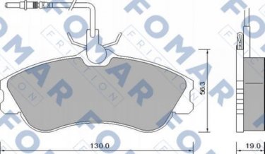 Купить FO 642681 Fomar Тормозные колодки передние Berlingo (1.1, 1.4, 1.8, 1.9, 2.0) 