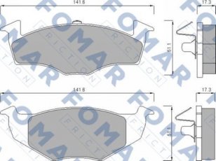 Купить FO 643081 Fomar Тормозные колодки передние Поло (1.0, 1.4, 1.6, 1.7, 1.9) 