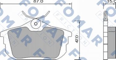 Купить FO 647381 Fomar Тормозные колодки задние Каризма (1.6, 1.8 16V GDI, 2.0 16V GT EVO VI) 