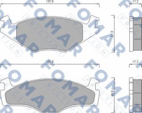 Купити FO 647481 Fomar Гальмівні колодки передні Ibiza (1.0, 1.4) 