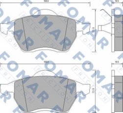 Купить FO 647981 Fomar Тормозные колодки передние Шаран (1.8, 1.9, 2.0, 2.8) 