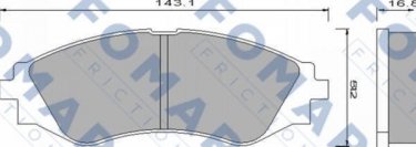 Купити FO 649781 Fomar Гальмівні колодки передні Nubira (1.6, 1.8, 2.0) 