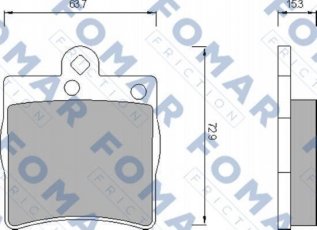 Купити FO 653581 Fomar Гальмівні колодки задні CL-Class (CLC, CLK) (1.8, 2.0, 2.1, 2.3, 3.2) 