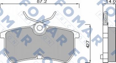 Купити FO 668781 Fomar Гальмівні колодки задні Фокус 1 (1.4, 1.6, 1.8, 2.0) 
