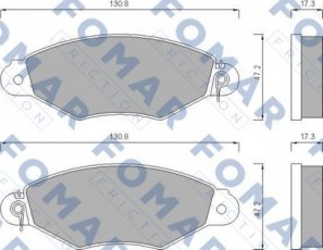 Купить FO 673281 Fomar Тормозные колодки передние Kangoo 1 (1.1, 1.4, 1.5, 1.6, 1.9) 