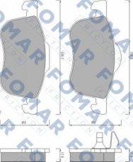 Купити FO 673481 Fomar Гальмівні колодки передні Вольво С60 1 (2.0, 2.3, 2.4, 2.5) 