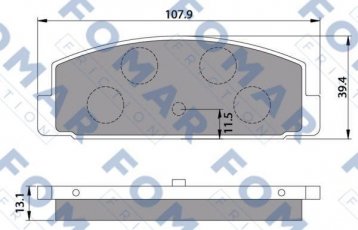 Купить FO 680181 Fomar Тормозные колодки задние Mazda 6 (GG, GH, GY) (1.8, 2.0, 2.2, 2.3, 2.5) 