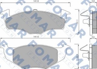 Купить FO 682581 Fomar Тормозные колодки передние Поло (1.4, 1.6, 1.7, 1.9) 