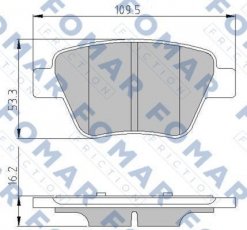 Купить FO 691581 Fomar Тормозные колодки задние Audi A1 (1.2, 1.4, 1.6, 2.0) 