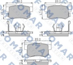 Купить FO 860781 Fomar Тормозные колодки задние Аккорд (2.2 i-DTEC, 2.4 i) 