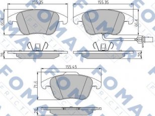 Купить FO 862381 Fomar Тормозные колодки передние Ауди А4 Б8 (1.8, 2.0, 2.7, 3.0, 3.2) 