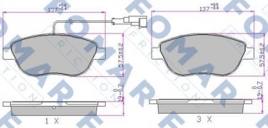 Купить FO 907681 Fomar Тормозные колодки передние Ситроен С4 (1.4, 1.6, 2.0) 