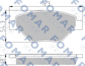Купить FO 914381 Fomar Тормозные колодки передние Меган 2 (1.4, 1.4 16V) 