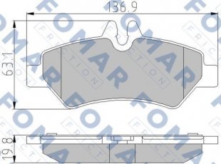 Купить FO 921381 Fomar Тормозные колодки задние Sprinter 906 (1.8, 2.1, 3.0, 3.5) 