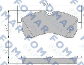 Купити FO 921481 Fomar Гальмівні колодки передні Спрінтер (2.1, 3.0) 