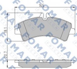 Купити FO 923681 Fomar Гальмівні колодки задні Спрінтер (1.8, 2.1, 3.0, 3.5) 
