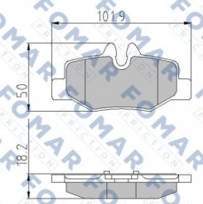 Купити FO 924781 Fomar Гальмівні колодки задні Віано W639 (2.1, 3.0, 3.2, 3.5, 3.7) 