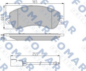 Купити FO 925081 Fomar Гальмівні колодки передні Amarok 2.0 BiTDI 4motion 