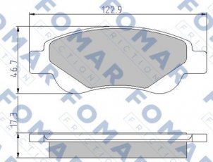 Купить FO 929481 Fomar Тормозные колодки передние Citroen C1 (1.0, 1.4 HDi) 