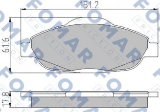 Купить FO 929581 Fomar Тормозные колодки передние Пежо 3008 (1.6 HDi, 1.6 VTi) 