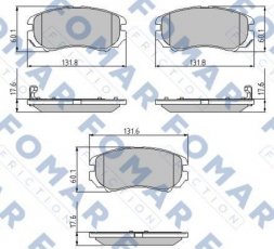 Купить FO 932381 Fomar Тормозные колодки передние Sonata (2.4, 2.7 V6) 