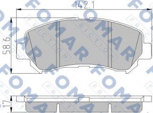 Купити FO 933681 Fomar Гальмівні колодки передні Х-Трейл (2.0, 2.5) 