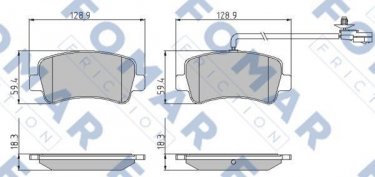 Купити FO 935481 Fomar Гальмівні колодки задні Movano (2.3 CDTI, 2.3 CDTI FWD) 