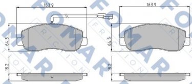 Купить FO 935581 Fomar Тормозные колодки передние Мастер 3 (2.3 dCi, 2.3 dCi FWD) 