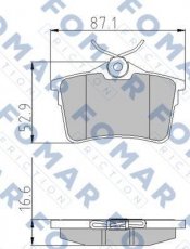 Купити FO 935781 Fomar Гальмівні колодки задні Пежо 308 (1.4, 1.6) 