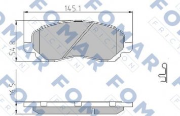 Купити FO 935881 Fomar Гальмівні колодки передні Lancer (9, X) (1.3, 1.5, 1.6, 1.8, 2.0) 