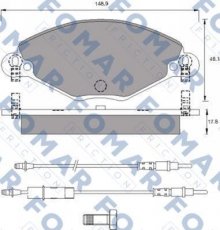 Купити FO 787081 Fomar Гальмівні колодки передні Сітроен С5 (1, 2) (1.6, 1.7, 2.0) 