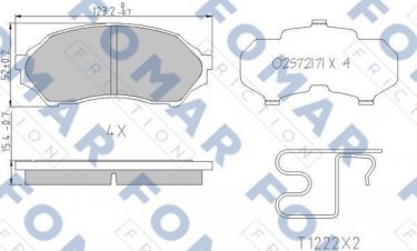Купити FO 677981 Fomar Гальмівні колодки передні Mazda 323 BJ (1.4, 1.4 16V, 1.5 16V) 