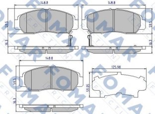 Купити FO 910881 Fomar Гальмівні колодки передні Аккорд (2.0, 2.2 i-CTDi, 2.4) 