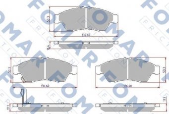 Купить FO 923881 Fomar Тормозные колодки передние Liana (1.3, 1.4, 1.6) 