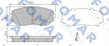 Купить FO 957681 Fomar Тормозные колодки передние СХ-7 (2.2 MZR-CD, 2.3 MZR DISI Turbo) 