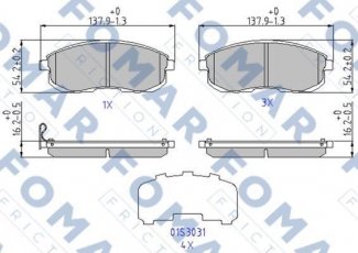 Купить FO 969381 Fomar Тормозные колодки передние Сузуки СХ4 (1.5, 1.6) 