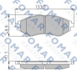 Купить FO 923181 Fomar Тормозные колодки передние Авео (1.2, 1.4) 