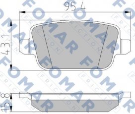 Купити FO 930781 Fomar Гальмівні колодки задні XC70 (2.0, 2.4, 3.0, 3.2) 