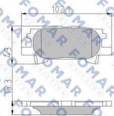 Купити FO 892781 Fomar Гальмівні колодки задні Lexus RX (3.0, 3.3, 3.5) 