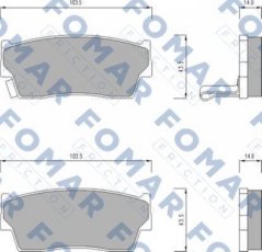 Купити FO 623781 Fomar Гальмівні колодки передні Вітара (1.6, 1.6 i 16V) 