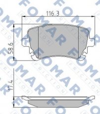 Купити FO 815281 Fomar Гальмівні колодки задні Ауді А6 (Аллроад, С5, С6) (2.8, 4.2, 5.0) 