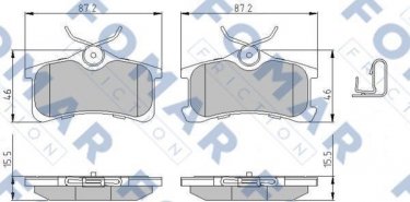 Купити FO 992581 Fomar Гальмівні колодки задні Avensis T22 (1.6, 1.8, 2.0) 