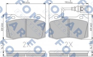 Купить FO 899181 Fomar Тормозные колодки передние Ibiza 1.8 T FR 