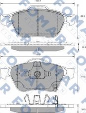 Купити FO 913481 Fomar Гальмівні колодки передні Avensis (2.0 D-4D, 2.0 VVT-i) 