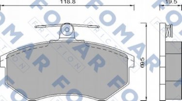 Купить FO 432781 Fomar Тормозные колодки передние Ауди 100 (1.8, 2.0, 2.1, 2.2) 