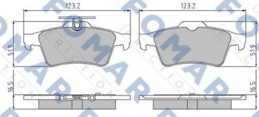 Купить FO 926381 Fomar Тормозные колодки задние Mazda 5 (1.8, 2.0, 2.0 CD) 