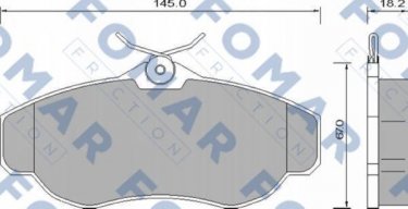Купить FO 646981 Fomar Тормозные колодки передние Discovery (2.5 Td5, 4.0 V8) 