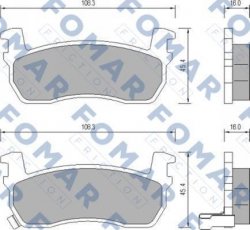 Купить FO 656081 Fomar Тормозные колодки передние Микра (1.0, 1.2, 1.3 i 16V) 